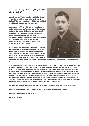 A preview of a PDF biography for Maguire, James George Annesley